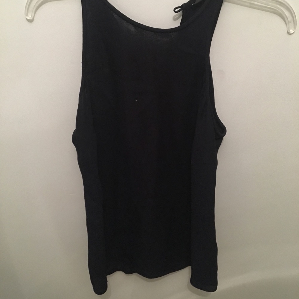 Navy j crew high neck tank top blouse
